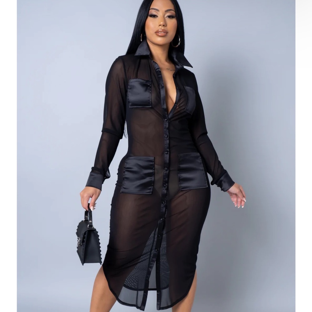 Mesh Midi Dress size medium